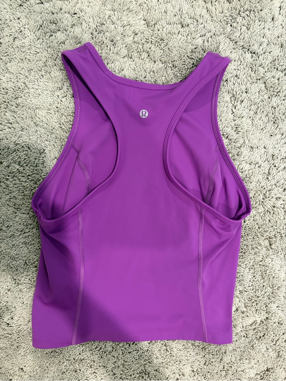 Lululemon Women’s Nulux Racerback Cropped Run Tank Yoga Top - Picture 2 of 3